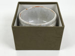 Japanese Ceramic Green Tea Bowl Matcha Chawan Vtg Shino Ware Gray Pottery PX803