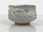 Japanese Ceramic Green Tea Bowl Matcha Chawan Vtg Shino Ware Gray Pottery PX803