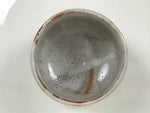 Japanese Ceramic Green Tea Bowl Matcha Chawan Vtg Shino Ware Gray Pottery PX803