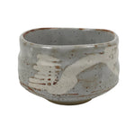 Japanese Ceramic Green Tea Bowl Matcha Chawan Vtg Shino Ware Gray Pottery PX803