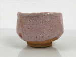 Japanese Ceramic Green Tea Bowl Matcha Chawan Vtg Shino Ware Pink Brown CHB148