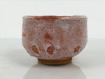Japanese Ceramic Green Tea Bowl Matcha Chawan Vtg Shino Ware Pink Brown CHB148