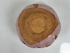 Japanese Ceramic Green Tea Bowl Matcha Chawan Vtg Shino Ware Pink Brown CHB148