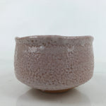 Japanese Ceramic Green Tea Bowl Matcha Chawan Vtg Shino Ware Pink Brown CHB95