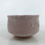 Japanese Ceramic Green Tea Bowl Matcha Chawan Vtg Shino Ware Pink Brown CHB95