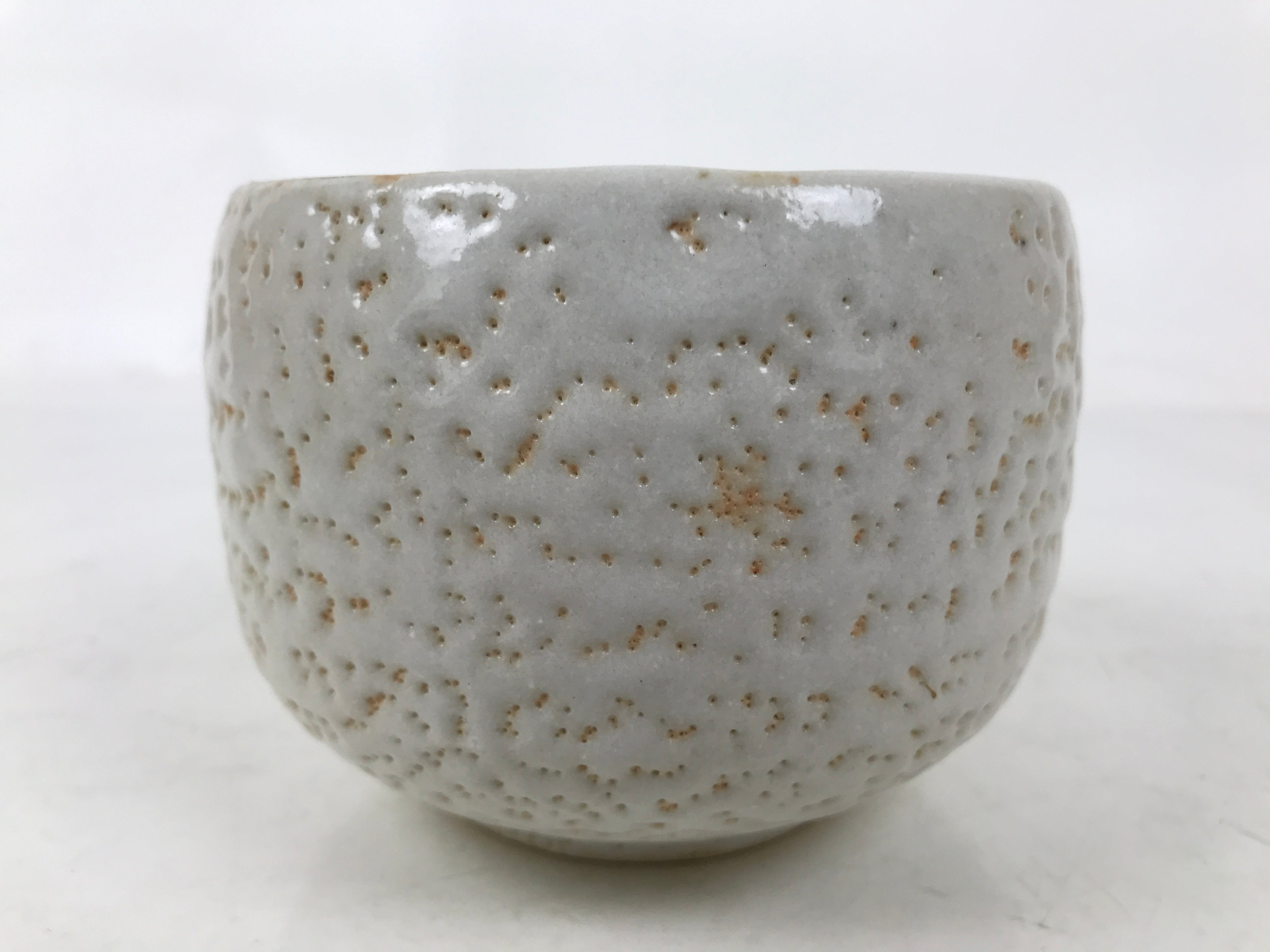 Japanese Ceramic Green Tea Bowl Matcha Chawan Vtg Shino Ware Pink CHB107