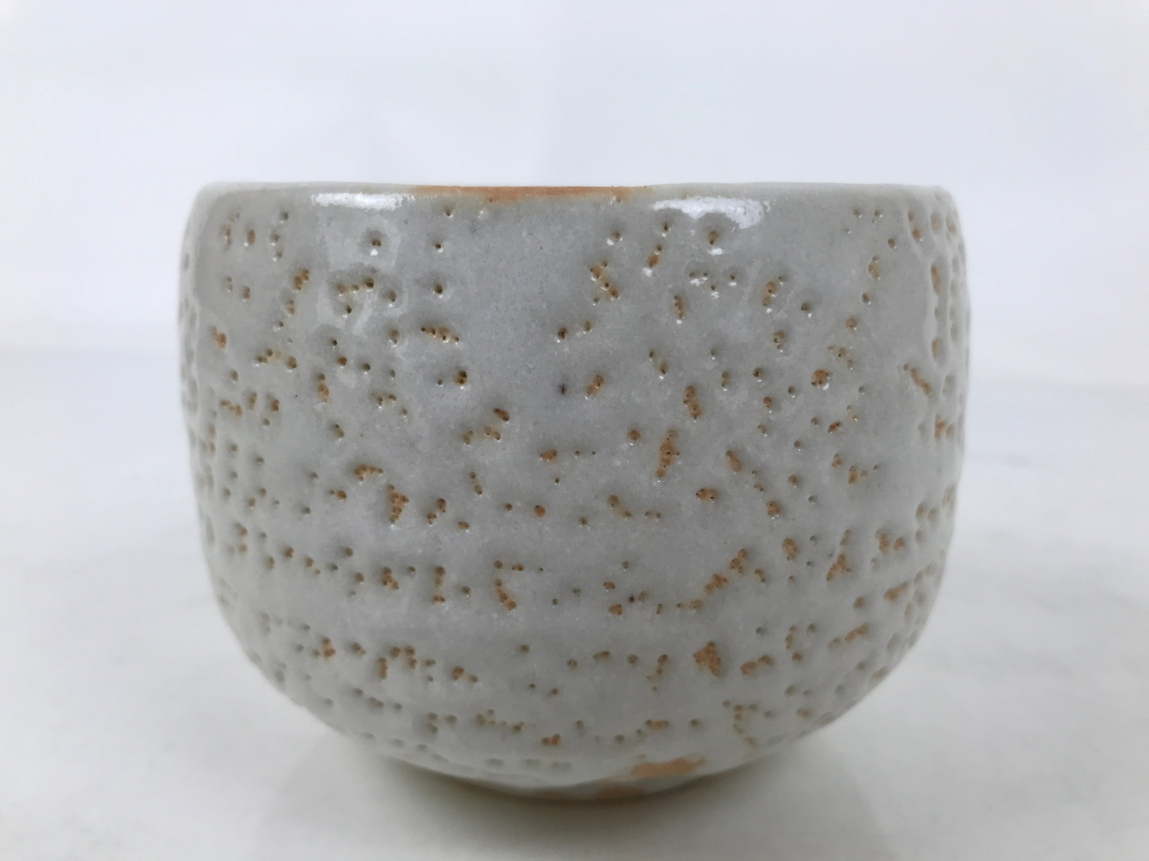 Japanese Ceramic Green Tea Bowl Matcha Chawan Vtg Shino Ware Pink CHB107