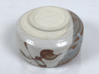 Japanese Ceramic Green Tea Bowl Matcha Chawan Vtg Shino Ware Pottery CHB159