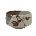 Japanese Ceramic Green Tea Bowl Matcha Chawan Vtg Shino Ware Pottery CHB159