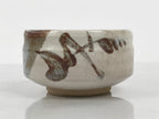 Japanese Ceramic Green Tea Bowl Matcha Chawan Vtg Shino Ware Pottery CHB160