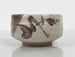 Japanese Ceramic Green Tea Bowl Matcha Chawan Vtg Shino Ware Pottery CHB160