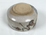 Japanese Ceramic Green Tea Bowl Matcha Chawan Vtg Shino Ware Pottery CHB160