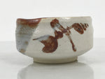 Japanese Ceramic Green Tea Bowl Matcha Chawan Vtg Shino Ware Pottery CHB161