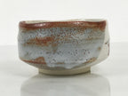 Japanese Ceramic Green Tea Bowl Matcha Chawan Vtg Shino Ware Pottery CHB161