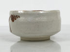 Japanese Ceramic Green Tea Bowl Matcha Chawan Vtg Shino Ware Pottery CHB161