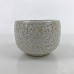 Japanese Ceramic Green Tea Bowl Matcha Chawan Vtg Yuki Shino Ware White CHB67