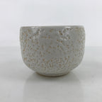 Japanese Ceramic Green Tea Bowl Matcha Chawan Vtg Yuki Shino Ware White CHB67
