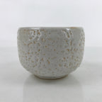 Japanese Ceramic Green Tea Bowl Matcha Chawan Vtg Yuki Shino Ware White CHB67