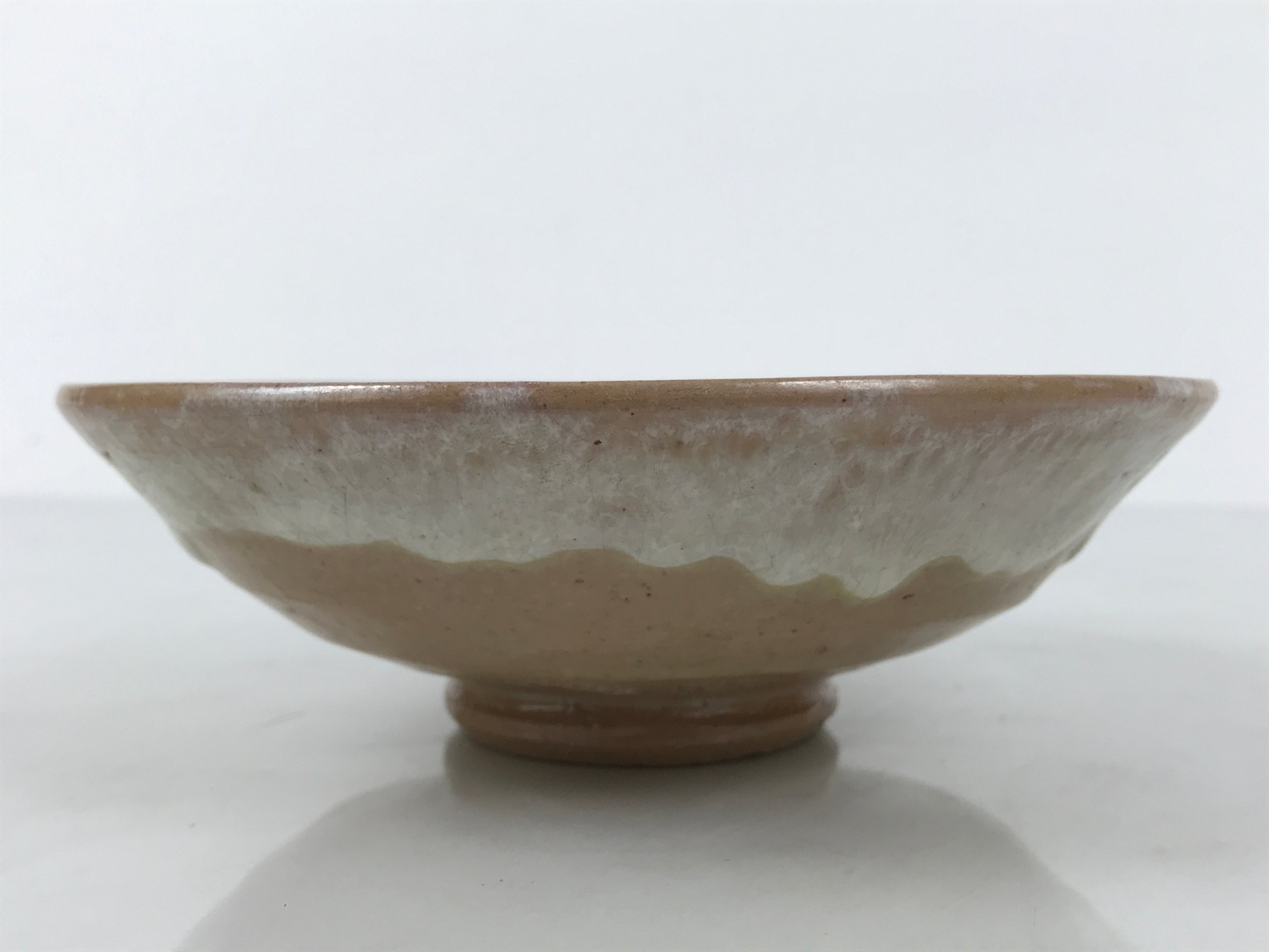 Japanese Ceramic Green Tea Bowl Summer Matcha Chawan Pottery Beige White SCW10