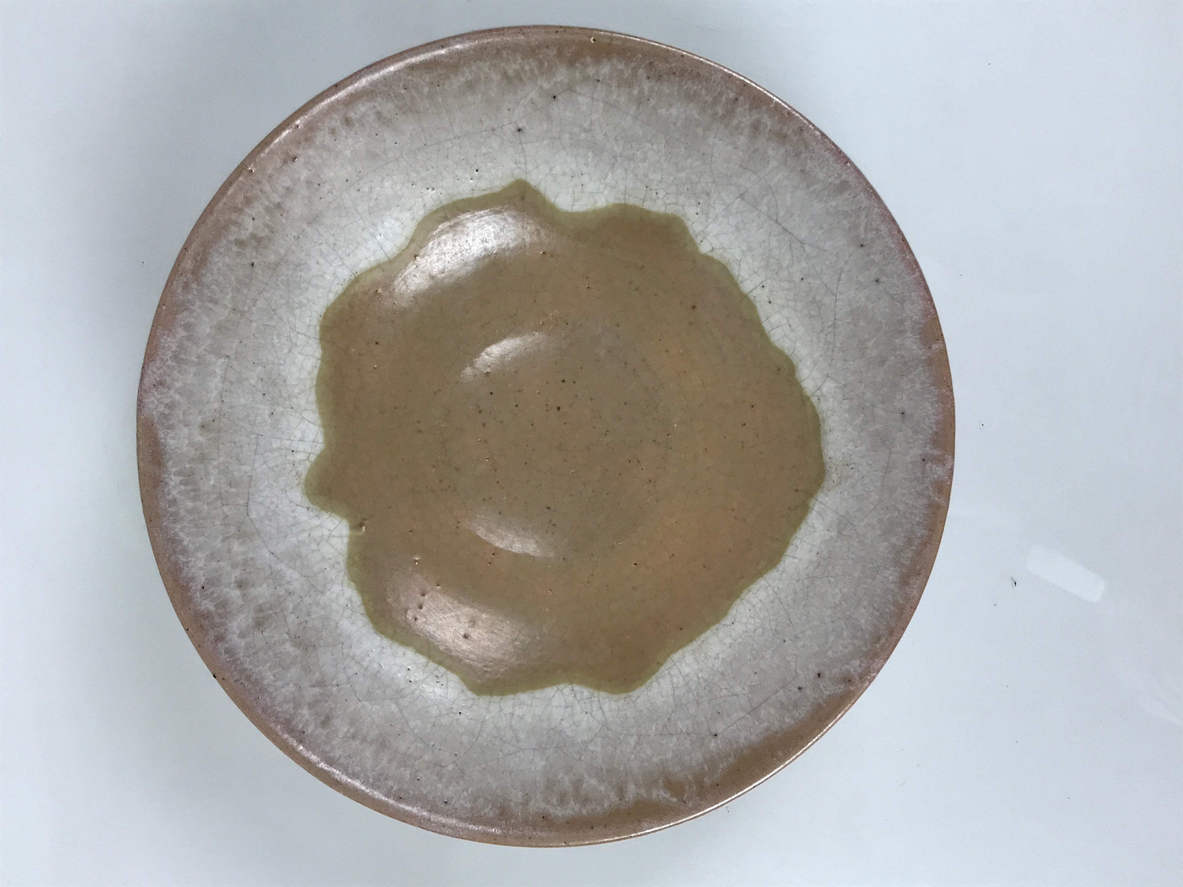 Japanese Ceramic Green Tea Bowl Summer Matcha Chawan Pottery Beige White SCW10