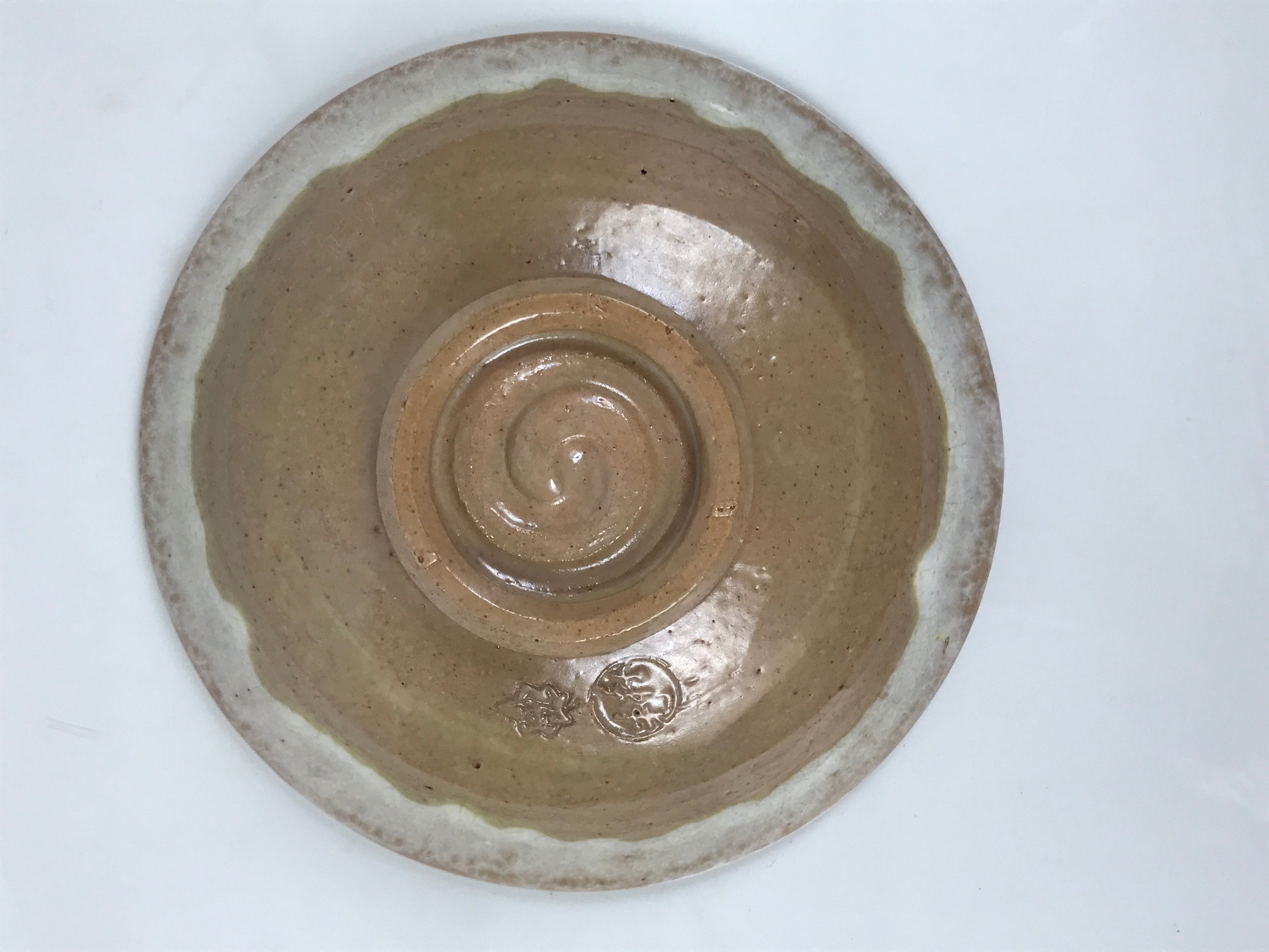 Japanese Ceramic Green Tea Bowl Summer Matcha Chawan Pottery Beige White SCW10