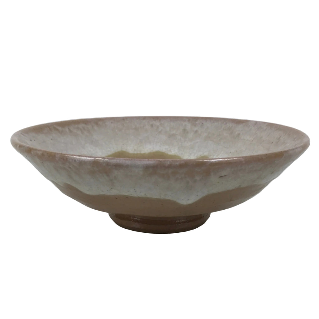 Japanese Ceramic Green Tea Bowl Summer Matcha Chawan Pottery Beige White SCW10