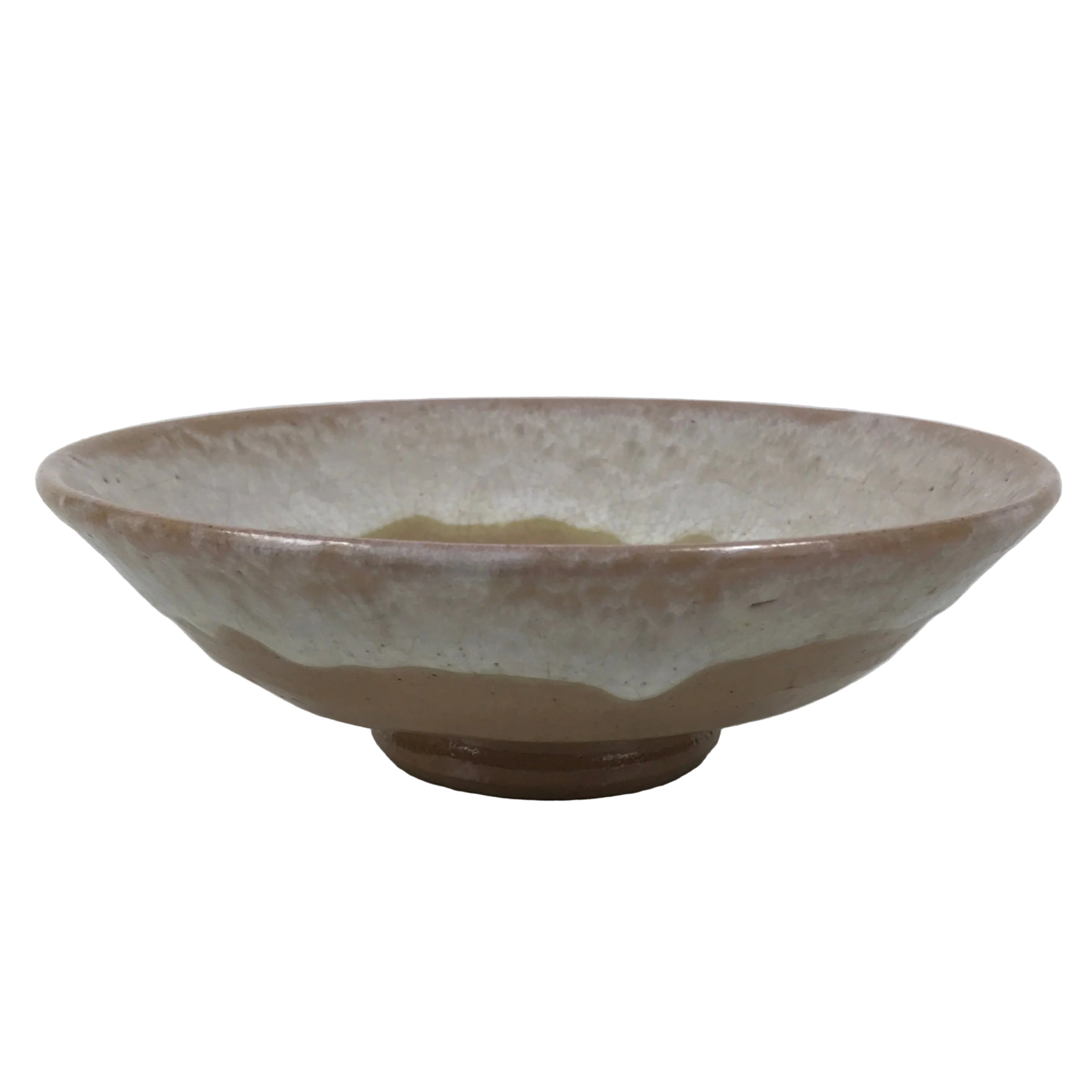 Japanese Ceramic Green Tea Bowl Summer Matcha Chawan Pottery Beige White SCW10