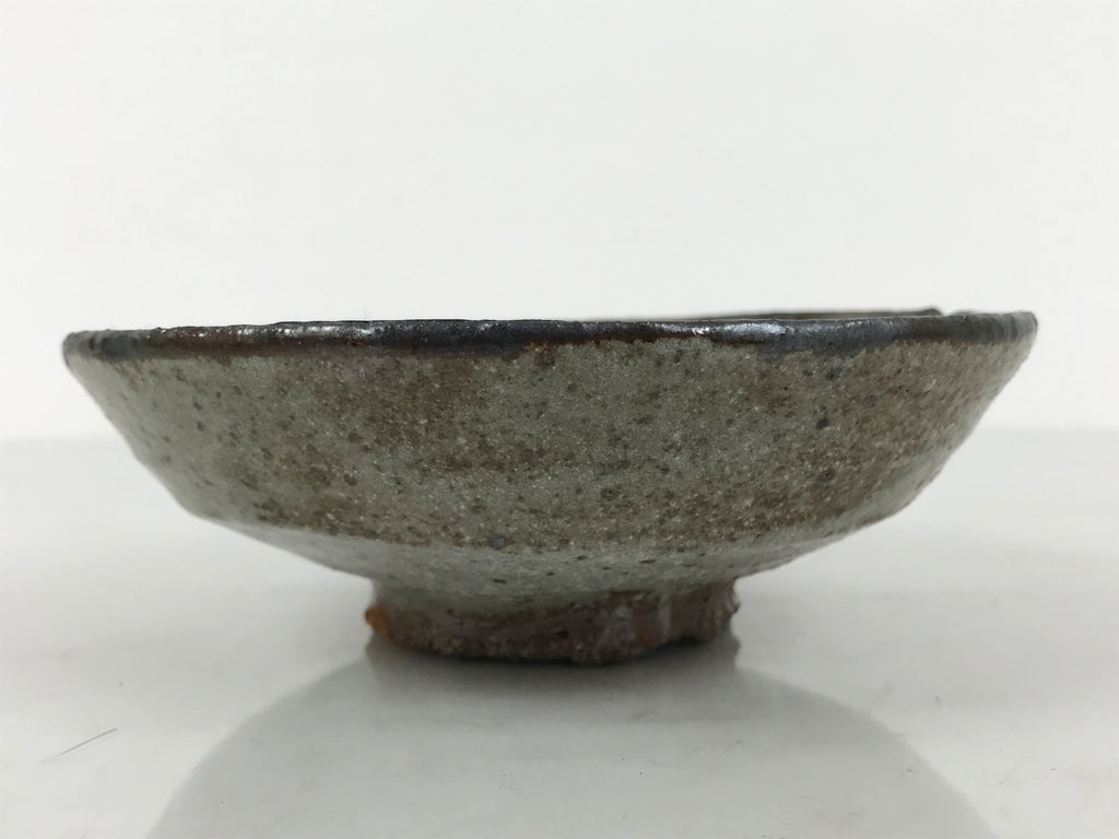 Japanese Ceramic Green Tea Bowl Summer Matcha Chawan Pottery Gray Brown SCW8