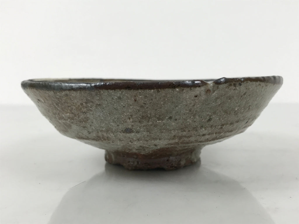 Japanese Ceramic Green Tea Bowl Summer Matcha Chawan Pottery Gray Brown SCW8