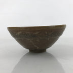 Japanese Ceramic Green Tea Bowl Summer Matcha Chawan Vtg Brown Dark SCW2