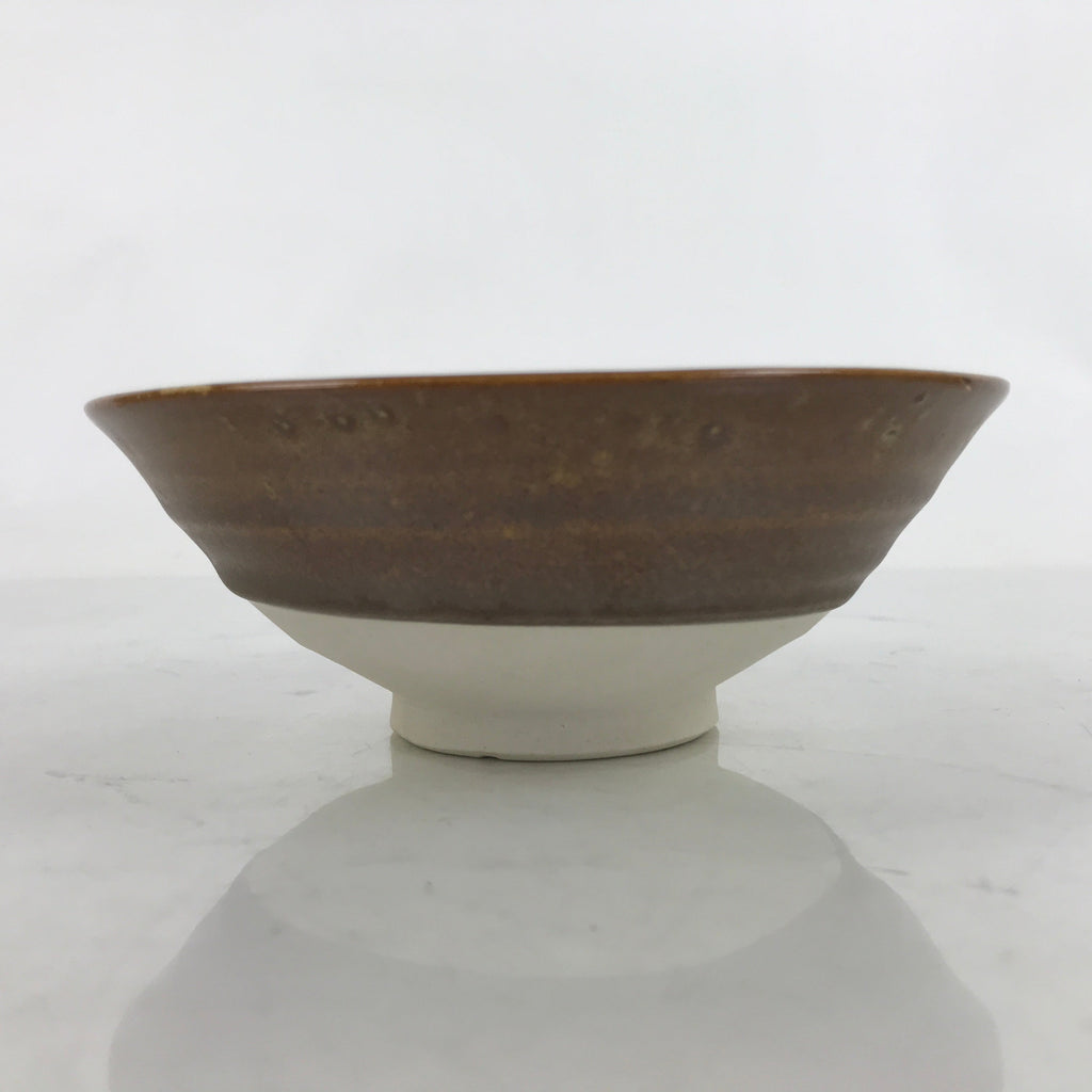 Japanese Ceramic Green Tea Bowl Summer Matcha Chawan Vtg Brown Shallow SCW5