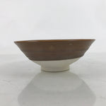 Japanese Ceramic Green Tea Bowl Summer Matcha Chawan Vtg Brown Shallow SCW5