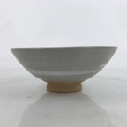 Japanese Ceramic Green Tea Bowl Summer Matcha Chawan Vtg Light Gray Brush SCW1