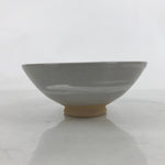 Japanese Ceramic Green Tea Bowl Summer Matcha Chawan Vtg Light Gray Brush SCW1