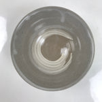 Japanese Ceramic Green Tea Bowl Summer Matcha Chawan Vtg Light Gray Brush SCW1