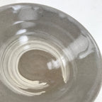 Japanese Ceramic Green Tea Bowl Summer Matcha Chawan Vtg Light Gray Brush SCW1