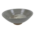 Japanese Ceramic Green Tea Bowl Summer Matcha Chawan Vtg Light Gray Brush SCW1