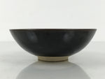 Japanese Ceramic Green Tea Bowl Summer Matcha Chawan Vtg Pottery Black SCW6
