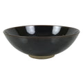 Japanese Ceramic Green Tea Bowl Summer Matcha Chawan Vtg Pottery Black SCW6