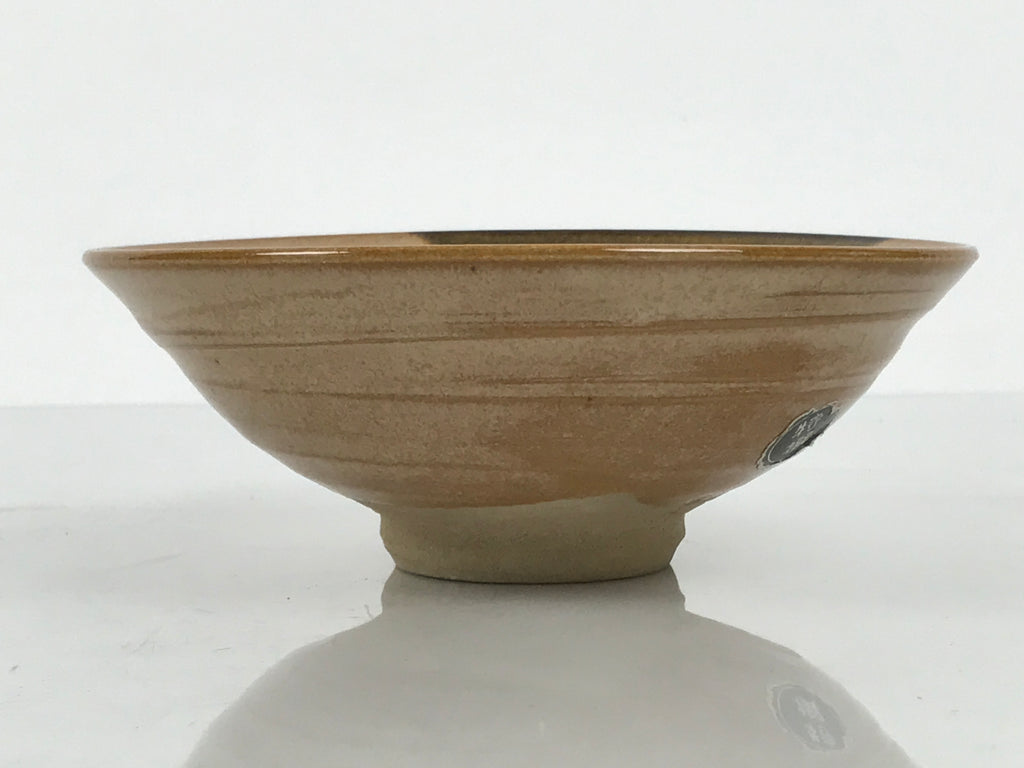Japanese Ceramic Green Tea Bowl Summer Matcha Chawan Vtg Pottery Brown SCW11