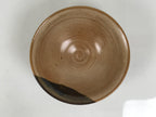 Japanese Ceramic Green Tea Bowl Summer Matcha Chawan Vtg Pottery Brown SCW11