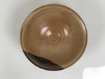 Japanese Ceramic Green Tea Bowl Summer Matcha Chawan Vtg Pottery Brown SCW11
