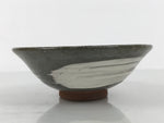 Japanese Ceramic Green Tea Bowl Summer Matcha Chawan Vtg Pottery Gray SCW7