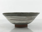 Japanese Ceramic Green Tea Bowl Summer Matcha Chawan Vtg Pottery Gray SCW7