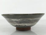 Japanese Ceramic Green Tea Bowl Summer Matcha Chawan Vtg Pottery Gray SCW7