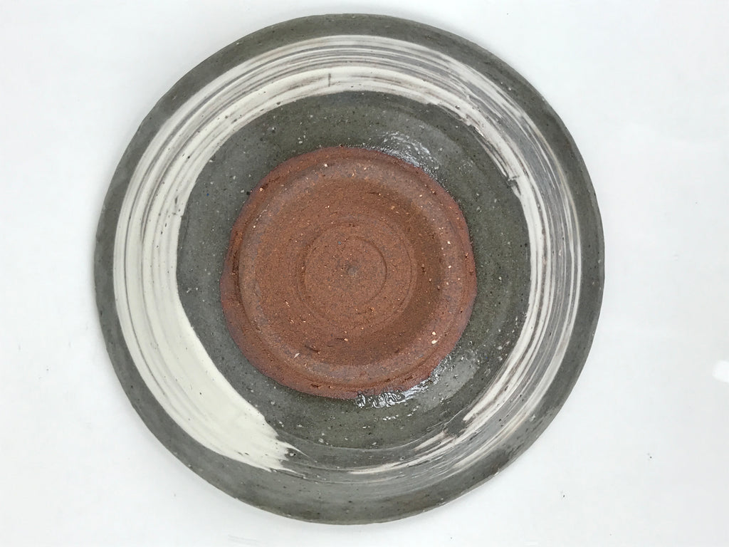 Japanese Ceramic Green Tea Bowl Summer Matcha Chawan Vtg Pottery Gray SCW7