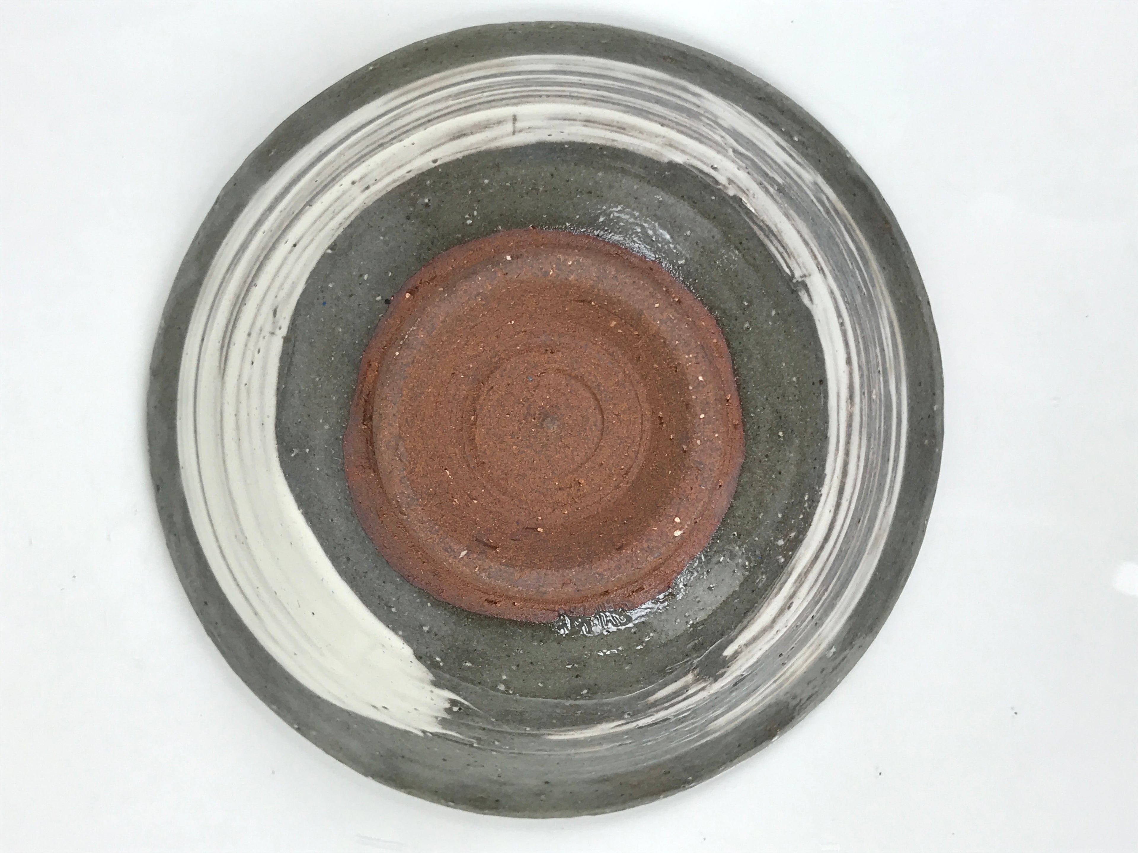 Japanese Ceramic Green Tea Bowl Summer Matcha Chawan Vtg Pottery Gray SCW7