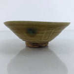 Japanese Ceramic Green Tea Bowl Summer Matcha Chawan Vtg Spots Light Brown CHB57