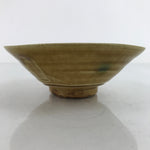 Japanese Ceramic Green Tea Bowl Summer Matcha Chawan Vtg Spots Light Brown CHB57