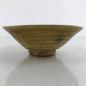 Japanese Ceramic Green Tea Bowl Summer Matcha Chawan Vtg Spots Light Brown CHB57